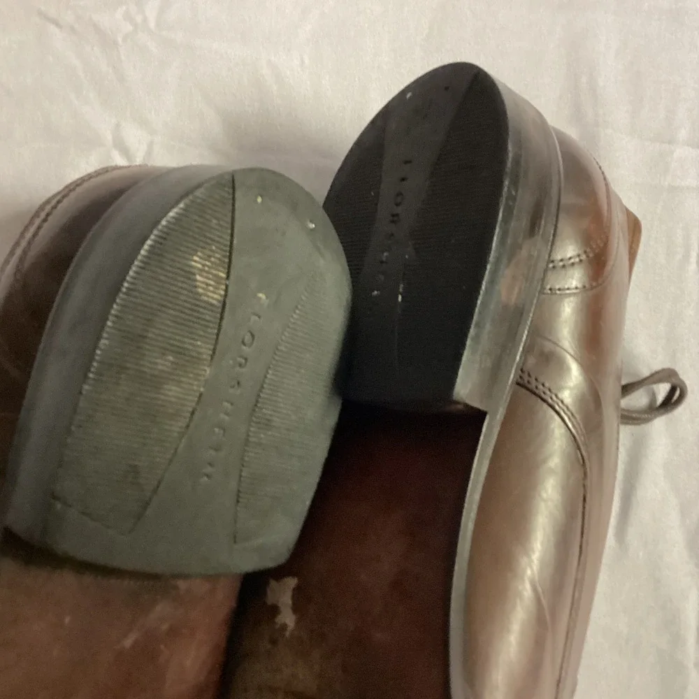 Florsheim Brown Leather Dress Shoes Square Toe‎ Oxfords Lace Up 9.5 D
